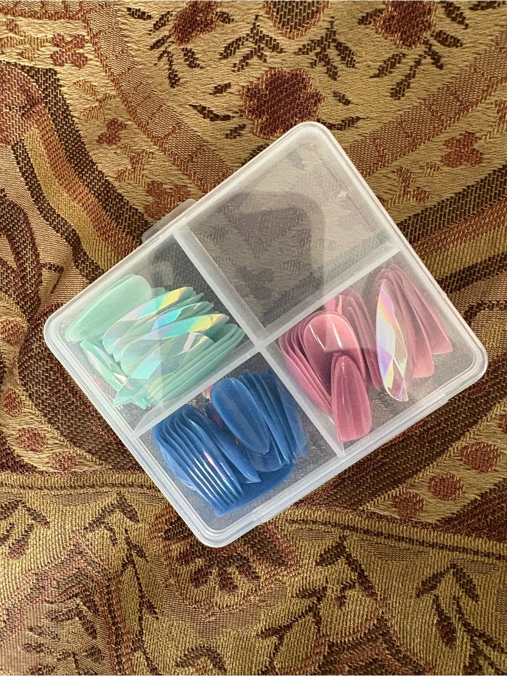 Press-On Nail in Mint, Blue and Pink 3 sets